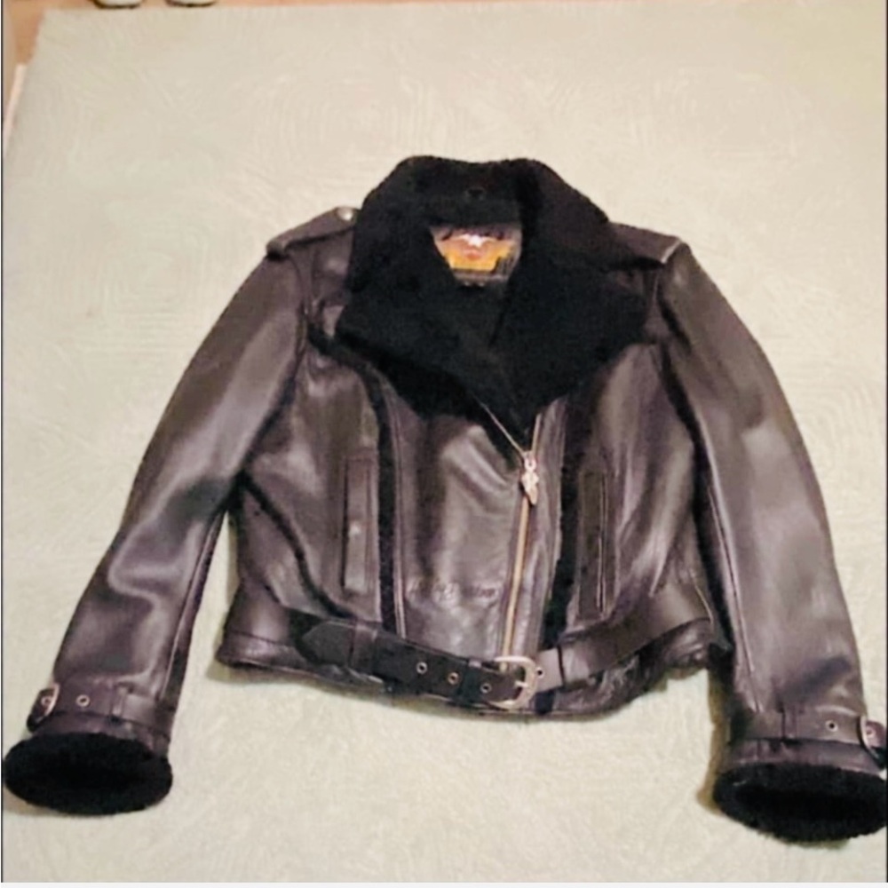 Harley-Davidson Black Leather Authentic Jacket EUC - Picture 11 of 11